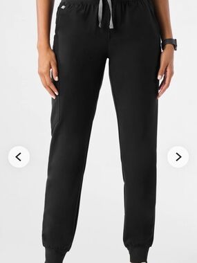 Figs Black Drawcord Jogger Pants